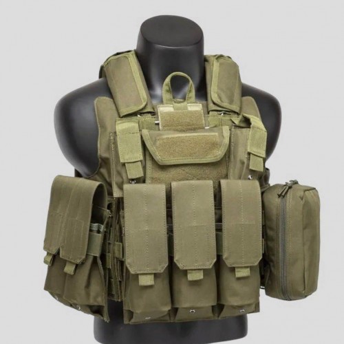 Тактический разгрузочный жилет «5 / пять карманов» с подсумками Tactical Molle Plate Carrier для съемных бронепластин в Кирове