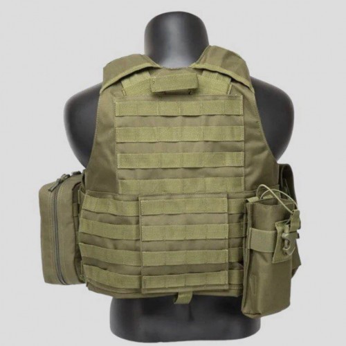 Тактический разгрузочный жилет «5 / пять карманов» с подсумками Tactical Molle Plate Carrier для съемных бронепластин в Кирове